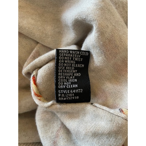 Cliche Equestrian Chain Belt Print Sweater Tan Size M Old Money Heritage Luxury - Picture 9 of 9